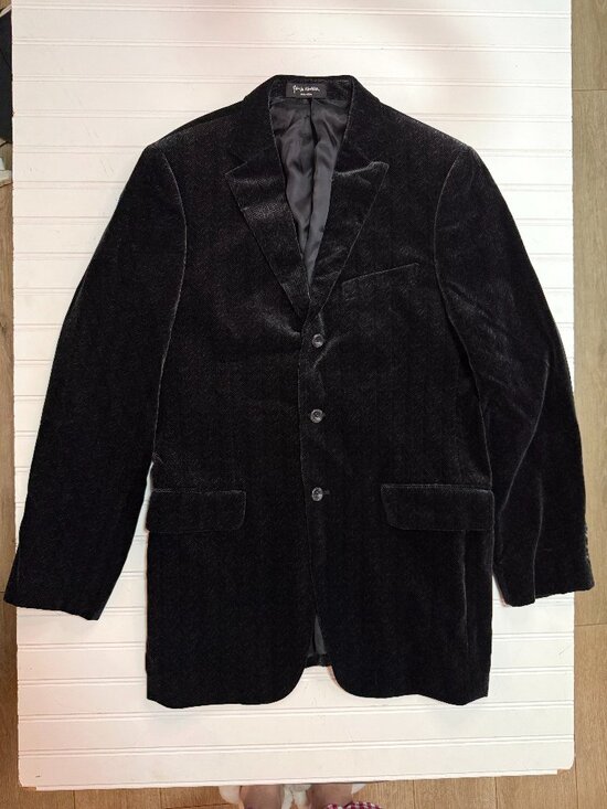 John W. Nordstrom Other - John W. Nordstrom Black Velvet Herringbone Sport Coat Blazer 40L